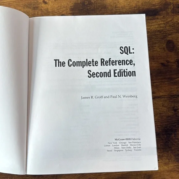 The Complete Reference SQL Second Edition Book - Picture 3 of 8